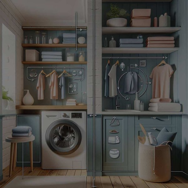 Comment optimiser un coin buanderie dans une salle de bain de petite taille?