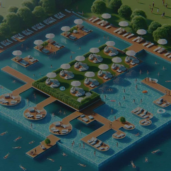 Comment intégrer des zones de repos aquatiques sans compromettre la surface de nage ?